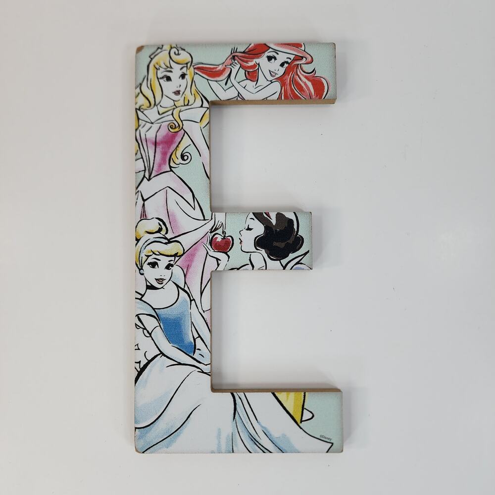 Disney Princess Wooden Letter S Wall Decor Ariel Belle Aurora Snow White